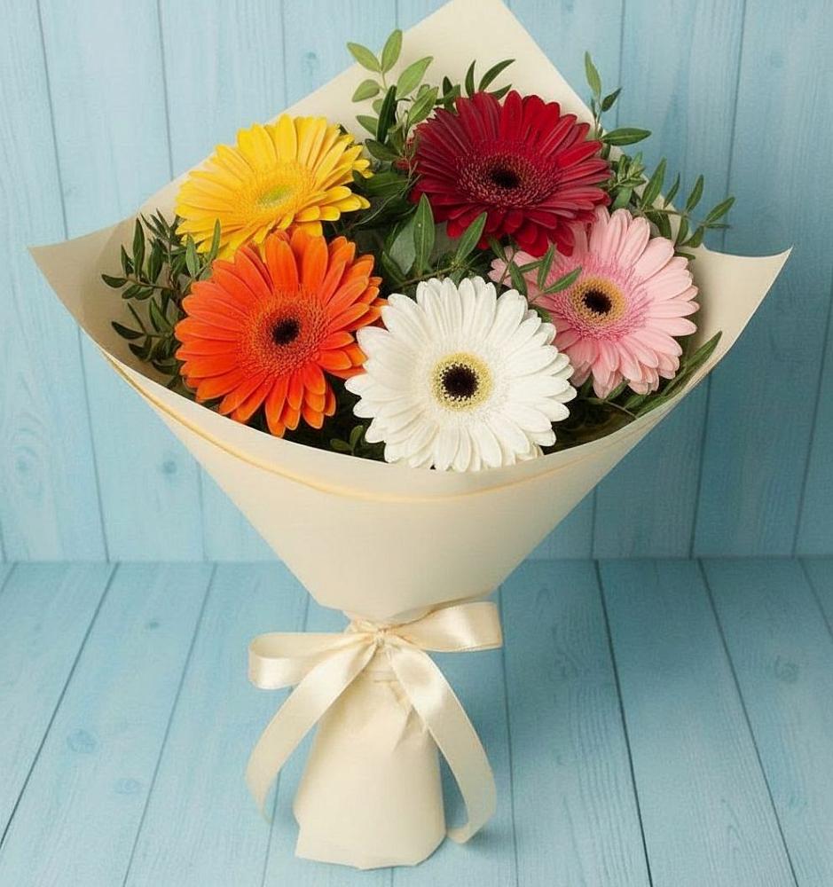 Букет цветов из: Герберы в Нефтегорске Краснодарского края