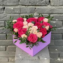 Цветочная композиция из Розы в коробке в Нефтегорске Краснодарского края