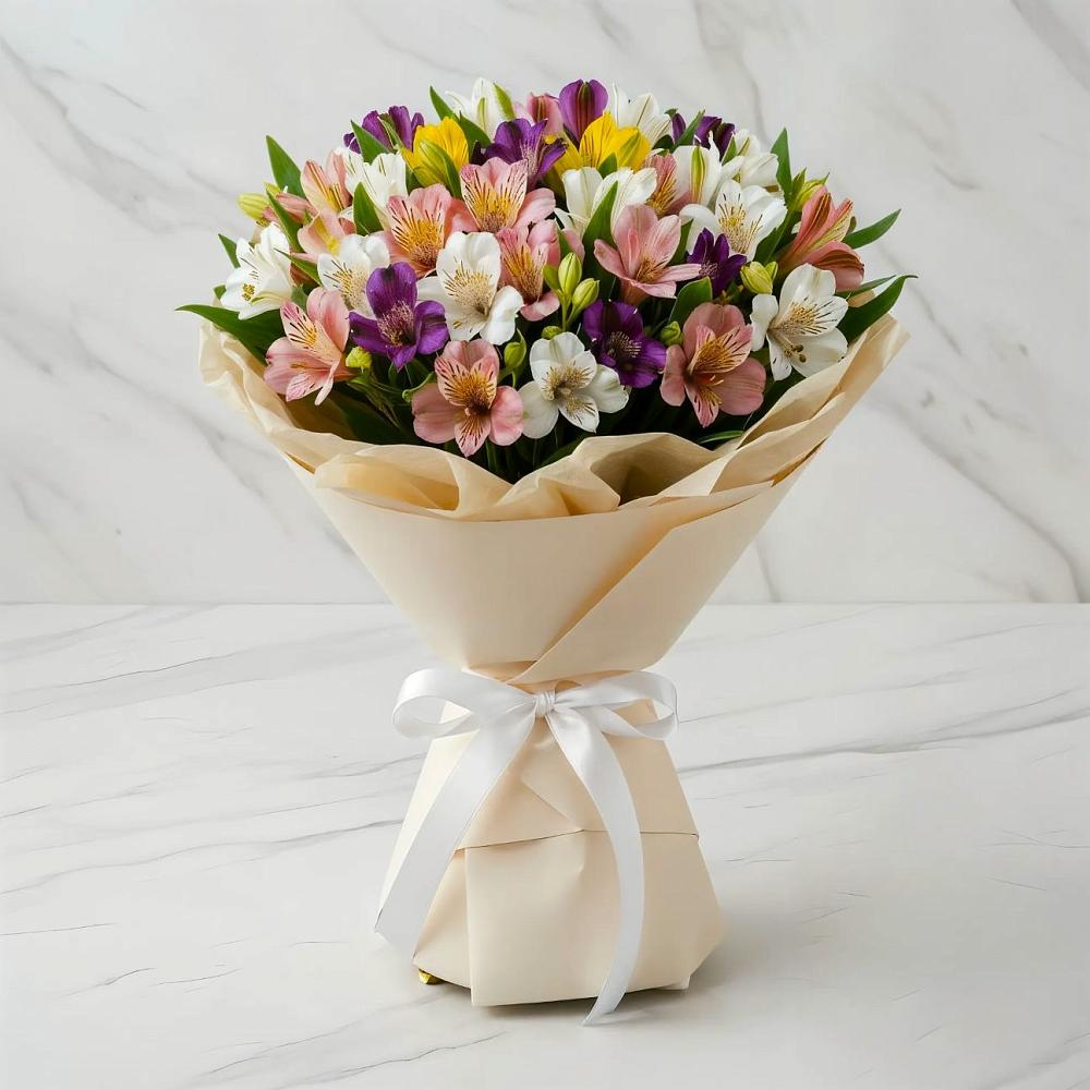 Букет цветов из: Альстромерии в Нефтегорске Краснодарского края