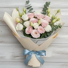 Букет цветов из:  Лизиантусы в Нефтегорске Краснодарского края