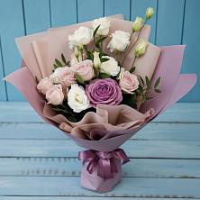 Букет цветов из:  Розы и Лизиантусы в Нефтегорске Краснодарского края