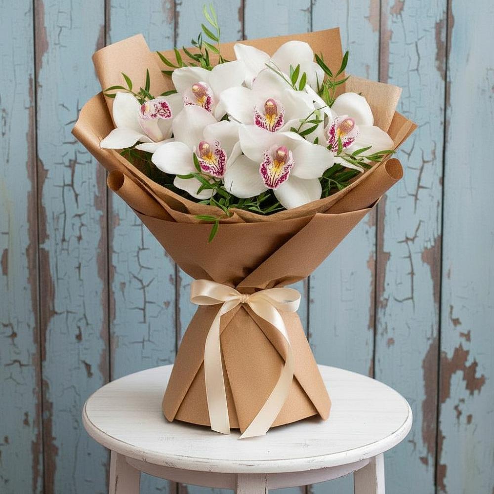 Букет цветов из: Орхидеи и Розы в Нефтегорске Краснодарского края