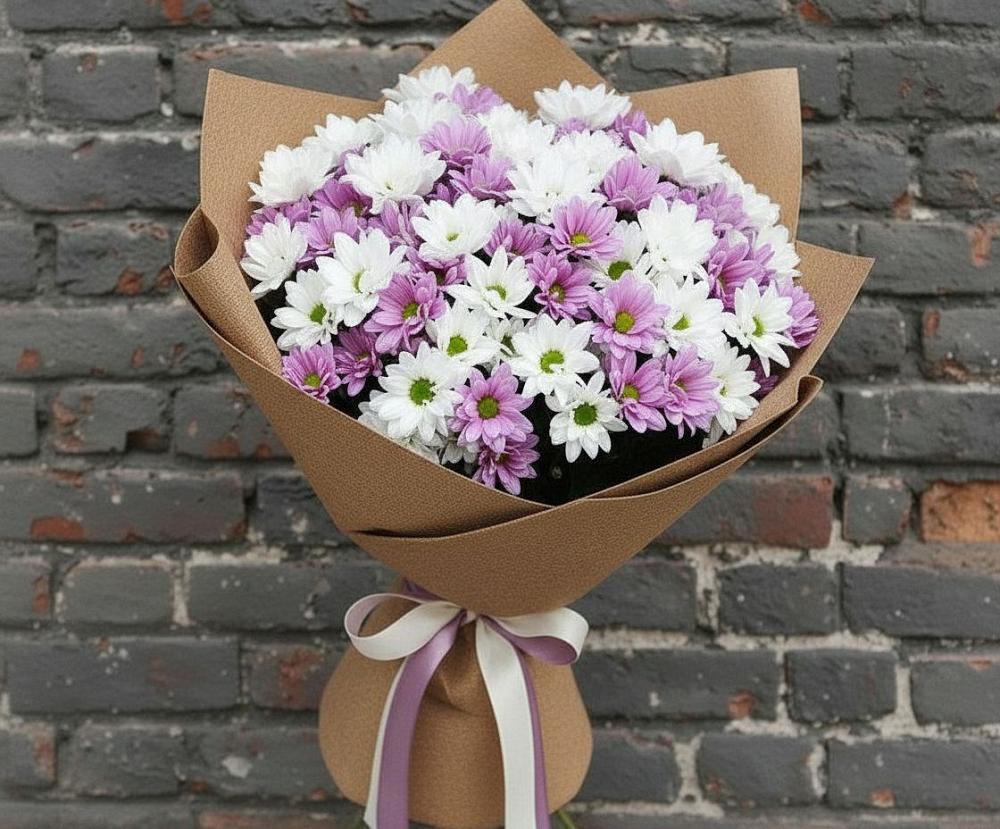 Букет цветов из: Хризантемы в Нефтегорске Краснодарского края