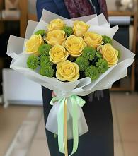 Букет цветов из:  Хризантемы и Розы в Нефтегорске Краснодарского края