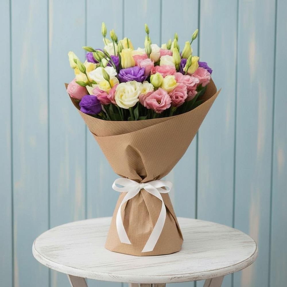 Букет цветов из: Лизиантусы в Нефтегорске Краснодарского края