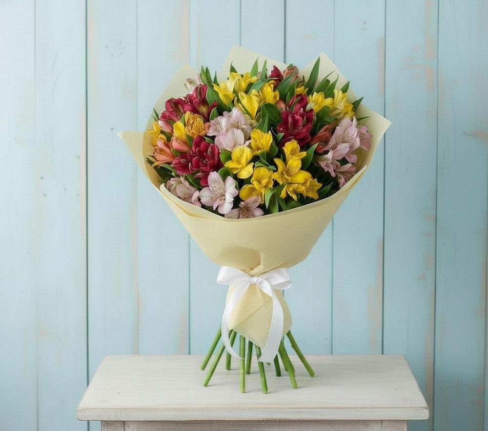 Букет цветов из: Альстромерии в Нефтегорске Краснодарского края