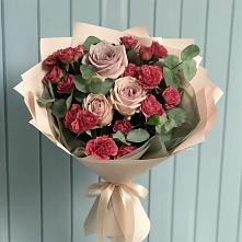 Букет цветов из:  Гвоздики и Розы в Нефтегорске Краснодарского края