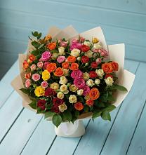 Букет Микс из разноцветных кустовых роз #REPLACE_PRED# Нефтегорске Краснодарского края