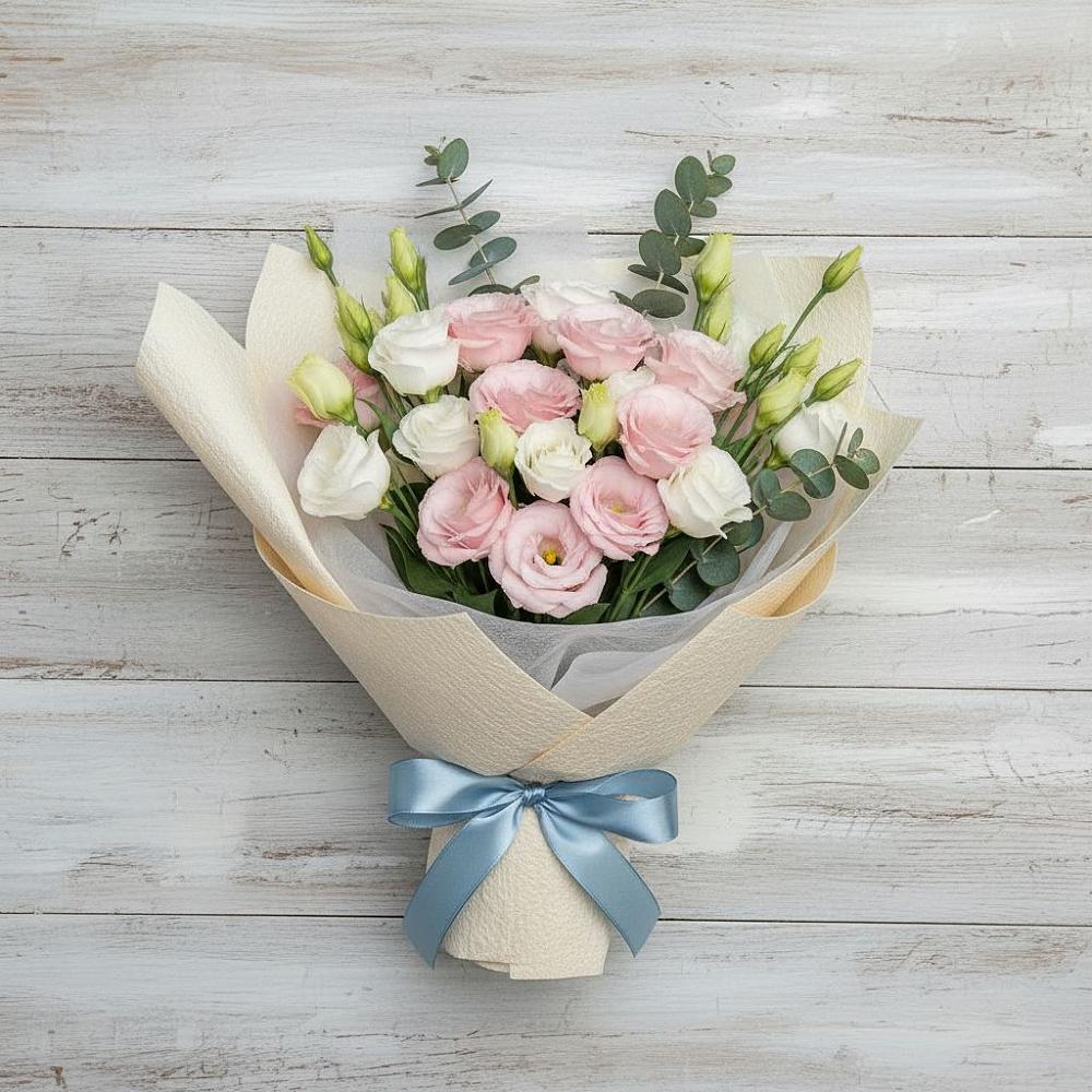 Букет цветов из: Лизиантусы в Нефтегорске Краснодарского края